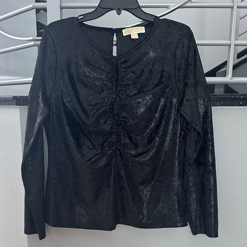 MICHAEL Michael Kors Black Shimmer Blouse